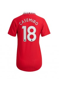 Fotbalové Dres Manchester United Casemiro #18 Dámské Domácí Oblečení 2022-23 Krátký Rukáv